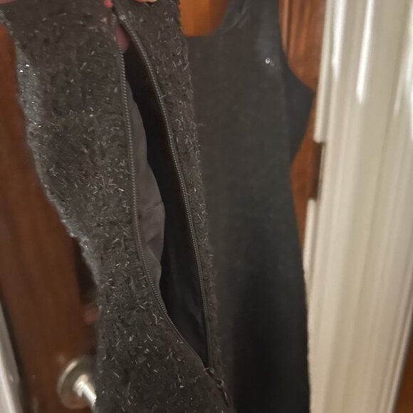 Mini Black Glittery Sleeveless Tweed Dress H&M Size XL NEW WITH TAGS - Picture 3 of 6